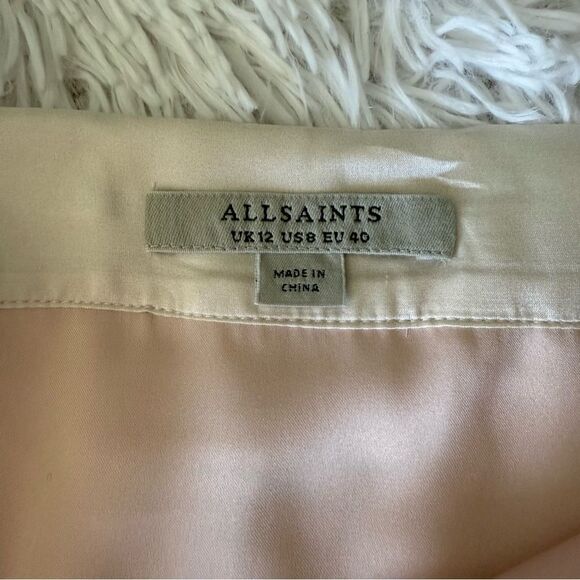 NWOT All Saints Vinia Cream to Deep Red Ombre Skirt Size 8 - Picture 8 of 8